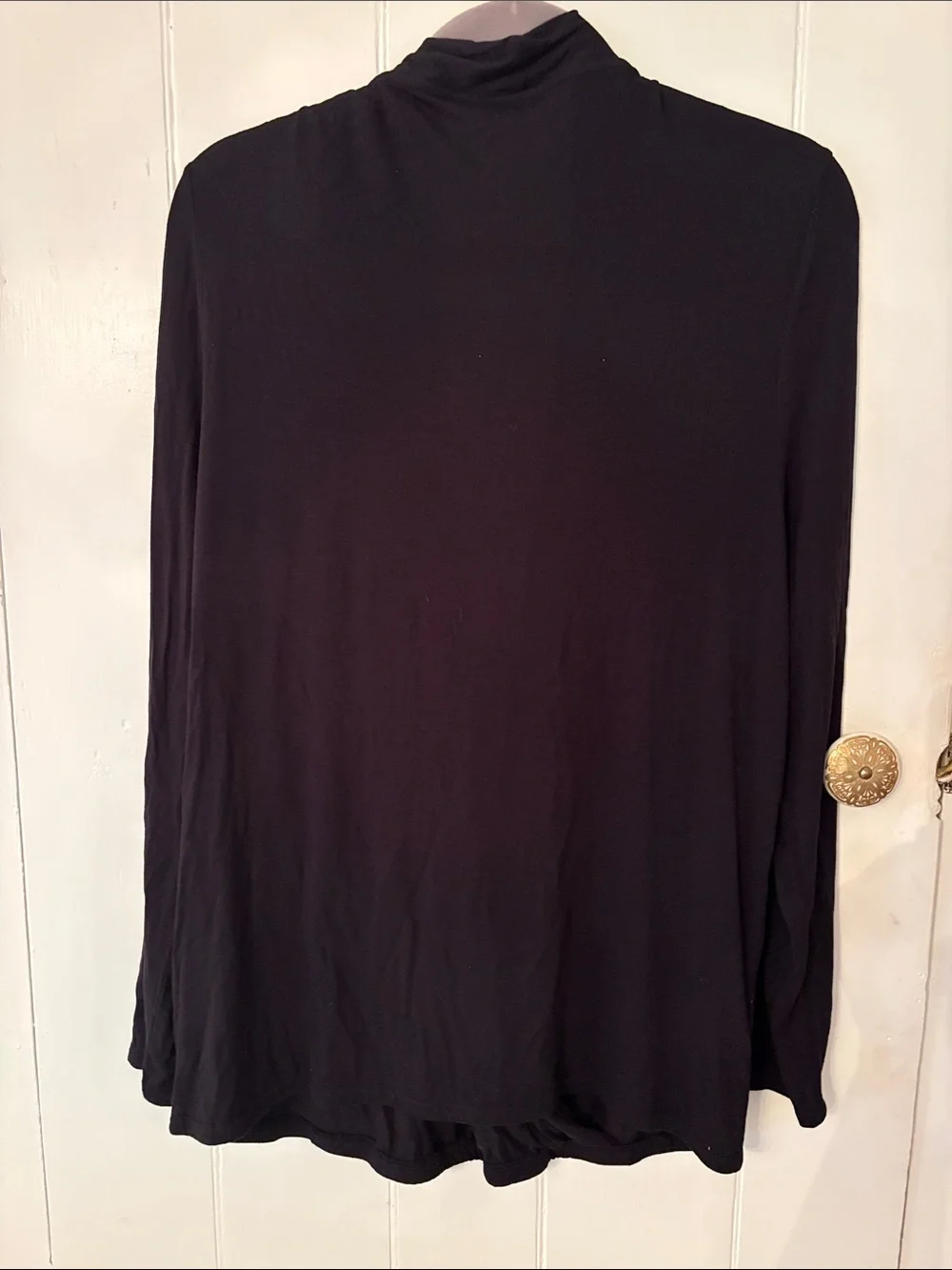 LOFT Black Draped Open-Front Criss Cross Cardigan NWT XL
